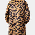 Faux Fur Animal Print Overcoat