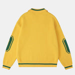 Number Print Polo Neck Sweater