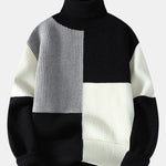 Color Block Turtle Neck Sweater