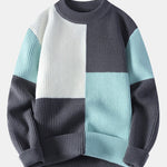 Color Block Crew Neck Sweater