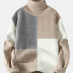 Color Block Turtle Neck Sweater