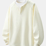 Relax Fit 2 In 1 Letter Jacquard Notched Collar Sweatshirt