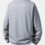 2 In 1 Button V-Neck Waffle T-Shirt With Pocket
