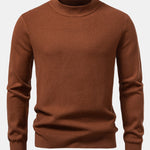 Stripe Mock Neck Sweater