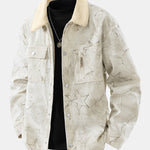 Teddy Lined Star Print Corduroy Jacket