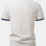 Contrast Waffle T-Shirt With Pocket & Drawstring Knit Waffle Shorts