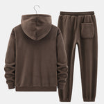 Fleece-Lined Zip Up Hoodie & Jogger Pants