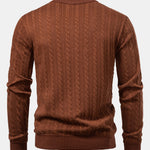 Stripe Jacquard Crew Neck Sweater