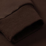 Relax Fit Head Deer Print Contrast Corduroy Polo Collar Sweatshirt