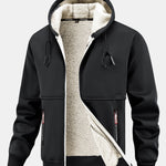 Teddy Lined Zipper Pocket Hoodie