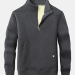 Teddy Lined Quarter Zip Sweatshirt