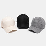 Solid Color Faux Linen Casual Baseball Cap