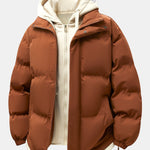 2 In 1 Contrast Hooded Puffer Coat