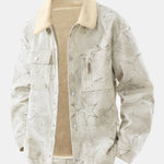 Teddy Lined Star Print Corduroy Jacket