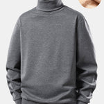 Teddy Fleece Lined Turtle Neck Sweatshirt