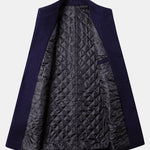 Stand Collar Wool Blend Overcoat