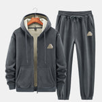 Fleece-Lined Zip Up Hoodie & Jogger Pants