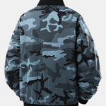 Teddy Lined Camouflage Zip Up Jacket