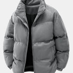 Suede Puffer Coat
