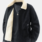 Teddy Lined Corduroy Zipper Jacket