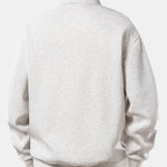 Solid Polo Collar Sweatshirt