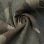 Camouflage Washed Distressed Denim Baggy Pants