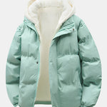 2 In 1 Teddy Hooded Puffer Coat