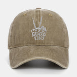 Skull Embroidery Pattern Vintage Distressed Washable Baseball Cap