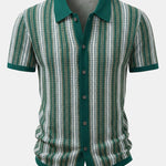 Retro Geometric Knit Shirt