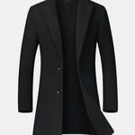 Notch Lapel Wool Blend Overcoat