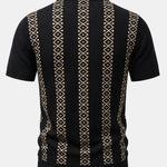 Geometric Knit Shirt & Slim Fit Tapered Trousers