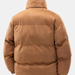 Suede Puffer Coat