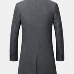 Notch Lapel Wool Blend Overcoat