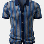 Retro Geometric Knit Shirt