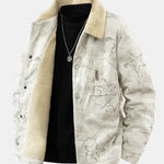 Teddy Lined Star Print Corduroy Jacket