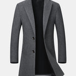 Notch Lapel Wool Blend Overcoat