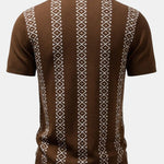 Geometric Knit Shirt & Slim Fit Tapered Trousers