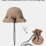 Multi-function Cotton Bucket Hat With Strap