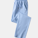 Crinkle Textured Straight Leg Pants