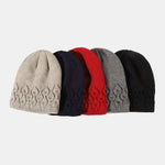 Warm Fleece Lined Thickened Double-layer Design Vintage Knitted Hat