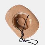 Western Cowboy Style Sun Visor Breathable Straw Hat