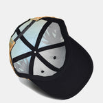 Palm Tree Embroidery Mesh Cotton Baseball Cap