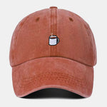 Coffee Embroidery Casual Adjustable Baseball Cap