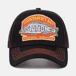 Vintage Fishing Embroidery Mesh Baseball Cap