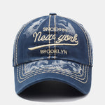 New York Embroidery Washed Baseball Cap