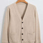 Ribbed Knit Cardigan With Pockets