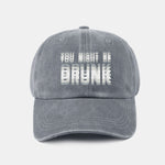 You Might Be Drunk Print Washed Baseball Cap