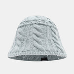 Solid Color Wool Coarse Texture Warm Knitted Bucket Hat