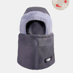 Zippered Windproof Thickened Warm Balaclava Hat