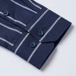 Long Sleeve Stripe Cotton Button Up Shirt